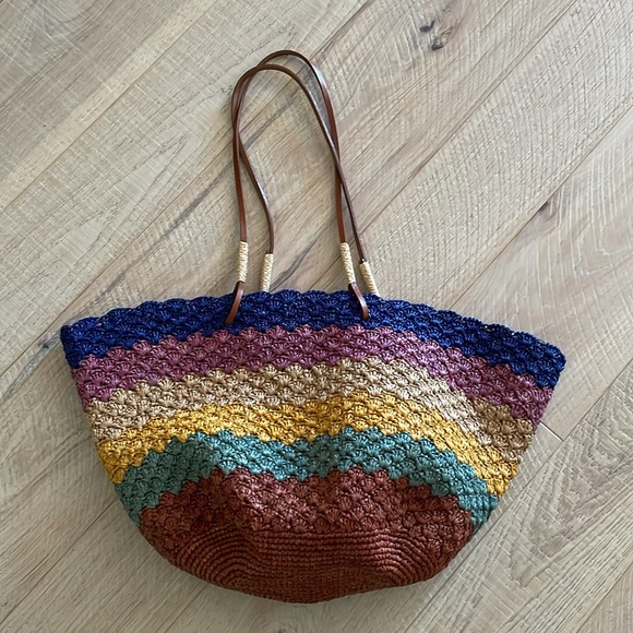 Sezane Raffia Felice Bag. Multicolored. - Picture 5 of 12